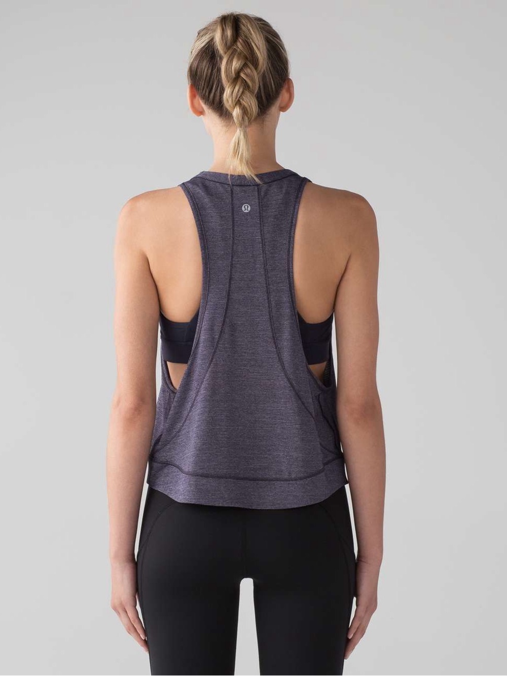Lululemon Pace Perfect Tank - Heathered Midnight Navy / Midnight Navy